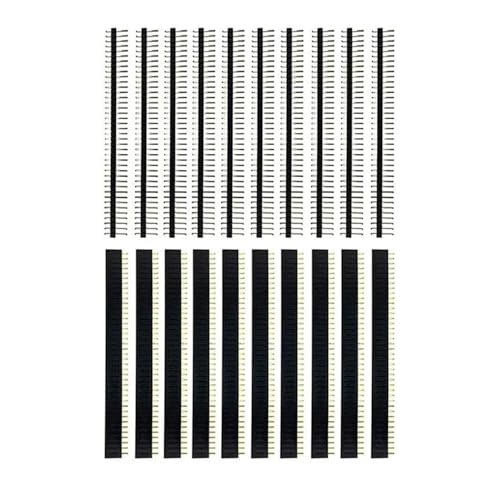 QMKADFQXF 20 Pcs 10 Pairs 40 Pin 1x40 Single Row Male and Female 2.54 Breakable Pin Header PCB JST Connector Strip for DIY Kit QMKADFQXF 20 Pcs 10 Pairs 40 Pin 1x40 Single Row Male and Female 2.54 Breakable Pin Header PCB JST Connector Strip for DIY Kit von QMKADFQXF