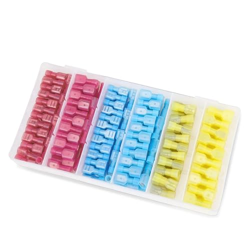 QMKADFQXF 200 Pcs Spade Quick Disconnect Connectors Kit, Electrical Insulated Terminals, Male and Female Spade Wire Crimp Terminal QMKADFQXF 200 Pcs Spade Quick Disconnect Connectors Kit, Electrical Insulated Terminals, Male and Female Spade Wire Crimp Terminal von QMKADFQXF