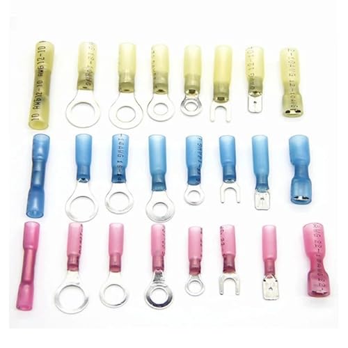 QMKADFQXF 240pcs Insulated Butt Wire Connector Heat Shrink Crimp Terminals Kit Male Female Electrical Cable Spade Ring Fork Terminal QMKADFQXF 240pcs Insulated Butt Wire Connector Heat Shrink Crimp Terminals Kit Male Female Electrical Cable Spade Ring Fork Terminal von QMKADFQXF
