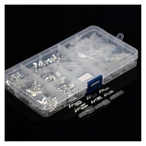 QMKADFQXF 270PCS 2.8mm 4.8mm 6.3mm Wire Spade Connector Male and Female Quick Splice Wire Crimp Terminal Block with Insulating Sleeve QMKADFQXF 270PCS 2.8mm 4.8mm 6.3mm Wire Spade Connector Male and Female Quick Splice Wire Crimp Terminal Block with Insulating Sleeve von QMKADFQXF
