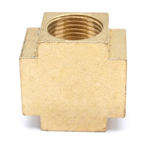 QMKADFQXF 3/8" BSP Thread Cross 4 Way Brass Pipe Fitting Equal Female Connector for Grease System Hydraulic System QMKADFQXF 3/8" BSP Thread Cross 4 Way Brass Pipe Fitting Equal Female Connector for Grease System Hydraulic System von QMKADFQXF
