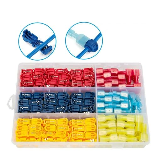 QMKADFQXF 300 PCS Insulated 22-10AWG T-Taps Quick Splice Wire Connectors Spade Terminal Kit QMKADFQXF 300 PCS Insulated 22-10AWG T-Taps Quick Splice Wire Connectors Spade Terminal Kit von QMKADFQXF
