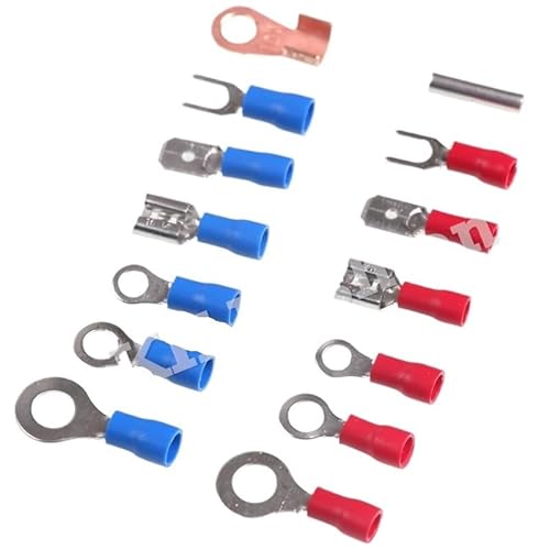 QMKADFQXF 300pcs/Set Insulated Crimp Terminator Electrical Cable Wire Rolled Copper Terminals Assorted Red Blue Butt Connectors Kit QMKADFQXF 300pcs/Set Insulated Crimp Terminator Electrical Cable Wire Rolled Copper Terminals Assorted Red Blue Butt Connectors Kit von QMKADFQXF