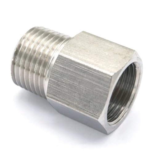 QMKADFQXF 304 Stainless Steel Pipe Fitting Connector Adapter M14x1.5mm Metric Female to 1/4" BSP Male Threaded 250bar QMKADFQXF 304 Stainless Steel Pipe Fitting Connector Adapter M14x1.5mm Metric Female to 1/4" BSP Male Threaded 250bar von QMKADFQXF