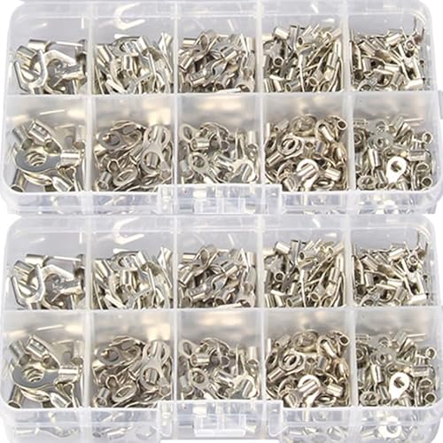 QMKADFQXF 320Pcs Non-Insulated Ring Fork U-Type Brass Terminals Kit Cable Wire Connector Crimp Spade Terminals Assorted Set Assortment Set QMKADFQXF 320Pcs Non-Insulated Ring Fork U-Type Brass Terminals Kit Cable Wire Connector Crimp Spade Terminals Assorted Set Assortment Set von QMKADFQXF