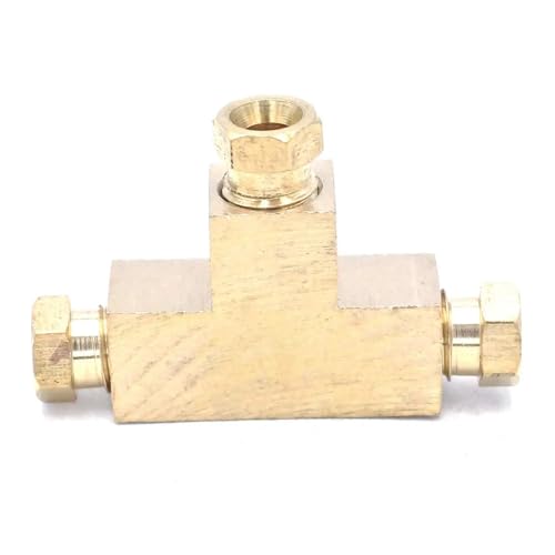 QMKADFQXF 4mm OD Tube Tee Type Brass Compression Connector Fitting Adapter Pipe Fitting QMKADFQXF 4mm OD Tube Tee Type Brass Compression Connector Fitting Adapter Pipe Fitting von QMKADFQXF