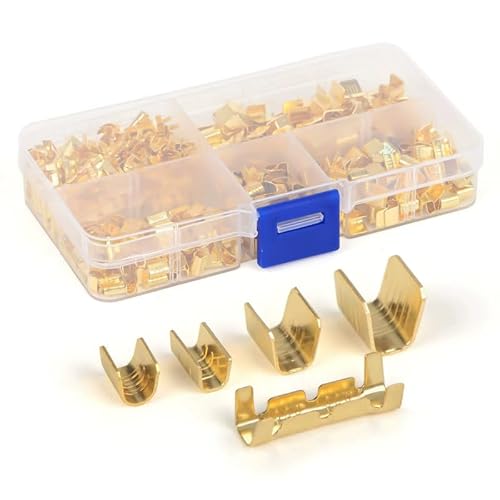 QMKADFQXF 500pcs 0.5-6.0mm2 U-Shaped Copper Wire Crimp Terminal Cold Pressing Docking Wire Connectors Cable Lug for Tab Terminal QMKADFQXF 500pcs 0.5-6.0mm2 U-Shaped Copper Wire Crimp Terminal Cold Pressing Docking Wire Connectors Cable Lug for Tab Terminal von QMKADFQXF