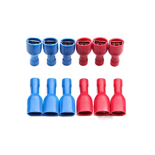 QMKADFQXF 50Pcs/Lot 6.3mm Female Insulated Spade Crimp Terminal Connector Set for 0.5-2.5mm Electrical Cable Wire Connectors QMKADFQXF 50Pcs/Lot 6.3mm Female Insulated Spade Crimp Terminal Connector Set for 0.5-2.5mm Electrical Cable Wire Connectors von QMKADFQXF