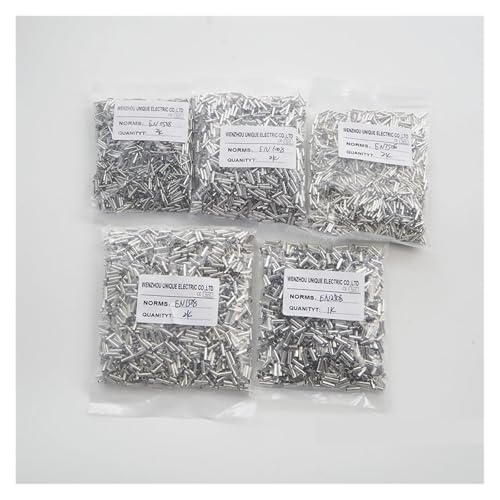 QMKADFQXF 5K Pcs 22-14 AWG H 8 Mm Wire Ferrule Tinned Copper Crimp Connector Electrical Cable Pin Cord End Terminal 5 Sizes Assortment QMKADFQXF 5K Pcs 22-14 AWG H 8 Mm Wire Ferrule Tinned Copper Crimp Connector Electrical Cable Pin Cord End Terminal 5 Sizes Assortment von QMKADFQXF