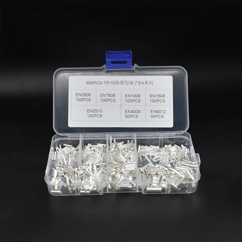 QMKADFQXF 600Pcs 0.5mm2-6mm2 22-10 AWG Non-Insulated Wire Connector Ferrules Electrical Cable Terminal Copper Tinned QMKADFQXF 600Pcs 0.5mm2-6mm2 22-10 AWG Non-Insulated Wire Connector Ferrules Electrical Cable Terminal Copper Tinned von QMKADFQXF