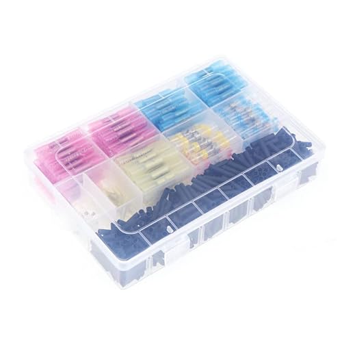 QMKADFQXF 640PCS Heat Shrink Butt Crimp Connectors Waterproof Solder Wire Connector Electrical Terminator Wire Terminals with Box QMKADFQXF 640PCS Heat Shrink Butt Crimp Connectors Waterproof Solder Wire Connector Electrical Terminator Wire Terminals with Box von QMKADFQXF