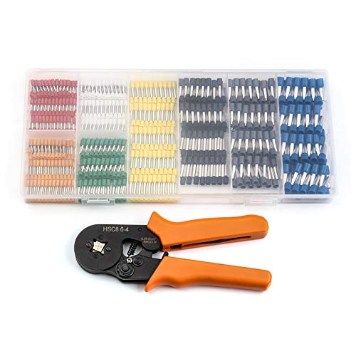 QMKADFQXF 800 PCS Cord End Ferrules Crimp Terminals Wire Connectors + 1 PC Ratchet Terminal Crimping Plier Self-Adjust Hand Tools QMKADFQXF 800 PCS Cord End Ferrules Crimp Terminals Wire Connectors + 1 PC Ratchet Terminal Crimping Plier Self-Adjust Hand Tools von QMKADFQXF