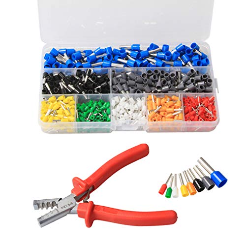 QMKADFQXF 800pcs Insulated Ferrules Terminal Tube Pre-Insulating Terminal Wire Connector Electrical Cold Pressed Block Crimp Terminator QMKADFQXF 800pcs Insulated Ferrules Terminal Tube Pre-Insulating Terminal Wire Connector Electrical Cold Pressed Block Crimp Terminator von QMKADFQXF
