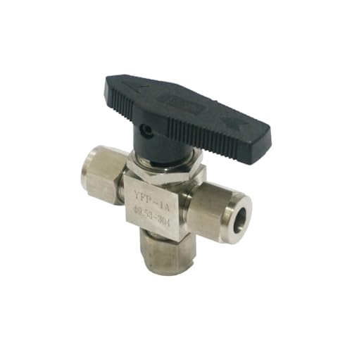 QMKADFQXF Fit for 3/8" O/D Tube 304 Stainless Steel Tee 3 Ways Compression Fitting Shut Off Ball Valve 915 PSI PN 6.4 QMKADFQXF Fit for 3/8" O/D Tube 304 Stainless Steel Tee 3 Ways Compression Fitting Shut Off Ball Valve 915 PSI PN 6.4 von QMKADFQXF