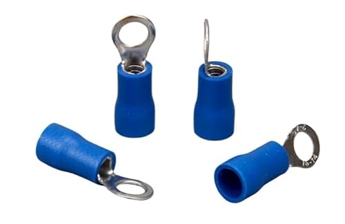 QMKADFQXF RV2-4 Blue Ring Insulated Wire Connector Electrical Crimp Terminal Cable Wire Connector for 1.5-2.5mm2 100PCS/Pack RV2.5-4 RV QMKADFQXF RV2-4 Blue Ring Insulated Wire Connector Electrical Crimp Terminal Cable Wire Connector for 1.5-2.5mm2 100PCS/Pack RV2.5-4 RV von QMKADFQXF