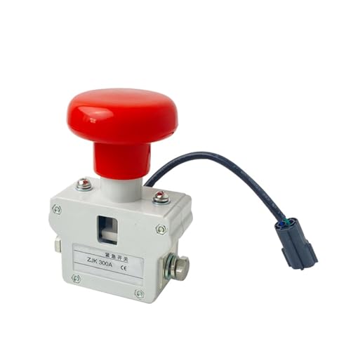 QMKADFQXF ZJK300A DC Power Emergency Stop Red Push Button Switch with Wire von QMKADFQXF