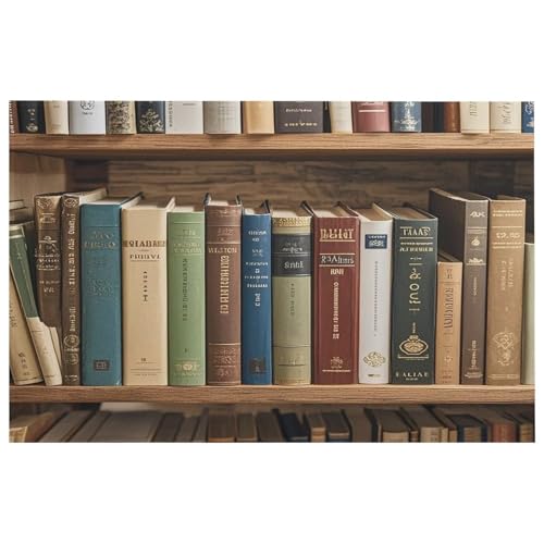 Books on the Bücherregal-Teppich für den Eingangsbereich, waschbare Teppiche mit rutschfester Gummi-Unterseite, für Küche, weich, schmutzabweisend, kleiner Teppich für Schlafzimmer, Badezimmer Books on the Bücherregal-Teppich für den Eingangsbereich, waschbare Teppiche mit rutschfester Gummi-Unterseite, für Küche, weich, schmutzabweisend, kleiner Teppich für Schlafzimmer, Badezimmer von QMKFWT