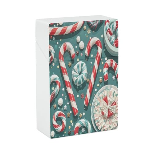 Christmas Candy Cane Zigarettenetui, stilvoll, leicht, Taschenhalter, für Rauch, wasserdicht, Zigarettenspender, Zigarettenzubehör, für Outdoor, Camping, Wandern Christmas Candy Cane Zigarettenetui, stilvoll, leicht, Taschenhalter, für Rauch, wasserdicht, Zigarettenspender, Zigarettenzubehör, für Outdoor, Camping, Wandern von QMKFWT