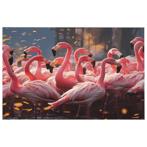 Flamingos Partyteppich für den Eingangsbereich, waschbar, mit rutschfester Gummi-Unterseite, für Küche, weich, schmutzabweisend, kleiner Teppich für Schlafzimmer, Badezimmer, Bodendekoration Flamingos Partyteppich für den Eingangsbereich, waschbar, mit rutschfester Gummi-Unterseite, für Küche, weich, schmutzabweisend, kleiner Teppich für Schlafzimmer, Badezimmer, Bodendekoration von QMKFWT