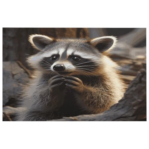 Niedlicher Waschbär-Teppich für den Eingangsbereich, waschbare Teppiche mit rutschfester Gummi-Unterseite für Küche, weich, schmutzabweisend, kleiner Teppich für Schlafzimmer, Badezimmer Niedlicher Waschbär-Teppich für den Eingangsbereich, waschbare Teppiche mit rutschfester Gummi-Unterseite für Küche, weich, schmutzabweisend, kleiner Teppich für Schlafzimmer, Badezimmer von QMKFWT
