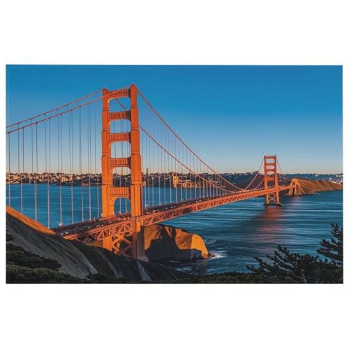 San Francisco Bay Bridge Teppich für den Eingangsbereich, waschbare Teppiche mit rutschfester Gummi-Unterseite, für Küche, weich, schmutzabweisend, kleiner Teppich für Schlafzimmer, Badezimmer San Francisco Bay Bridge Teppich für den Eingangsbereich, waschbare Teppiche mit rutschfester Gummi-Unterseite, für Küche, weich, schmutzabweisend, kleiner Teppich für Schlafzimmer, Badezimmer von QMKFWT