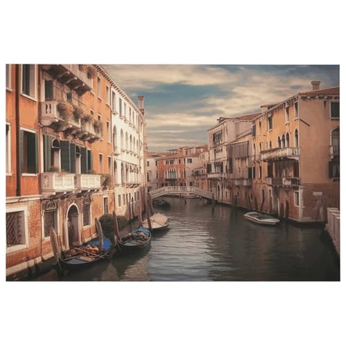Schöner Venedig-Teppich mit Kanalblick für den Eingangsbereich, waschbare Teppiche mit rutschfester Gummi-Unterseite, für Küche, weich, schmutzabweisend, kleiner Teppich für Schlafzimmer, Badezimmer Schöner Venedig-Teppich mit Kanalblick für den Eingangsbereich, waschbare Teppiche mit rutschfester Gummi-Unterseite, für Küche, weich, schmutzabweisend, kleiner Teppich für Schlafzimmer, Badezimmer von QMKFWT