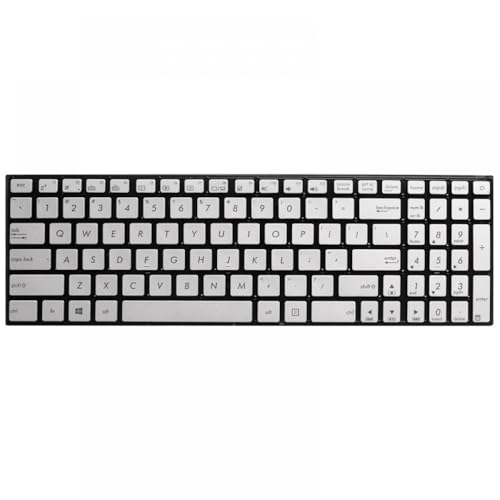 Kompatible Laptop -Tastatur Kompatibel mit GL702 GL702VT GL702VM -Modelle Silber 0knb0 662Lus00 AEBK5U00030 Englisches Layout mit Hintergrundbeleuchtungsfunktion Kompatible Laptop -Tastatur Kompatibel mit GL702 GL702VT GL702VM -Modelle Silber 0knb0 662Lus00 AEBK5U00030 Englisches Layout mit Hintergrundbeleuchtungsfunktion von QMLQRGKF