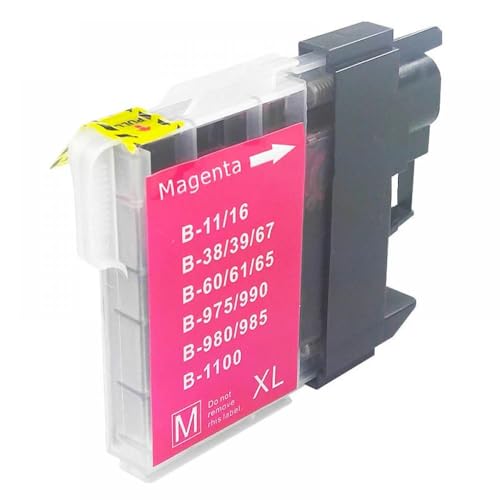 QMLQRGKF 1/4/8/12PCS LC38 LC39 LC61 LC65 LC980 LC985 LC990 LC1100 Tintenpatridge Kompatibel mit DCP-J125 185C 195C J315W DCP-145C 185C 385C 535 Printer(M 1PC) von QMLQRGKF