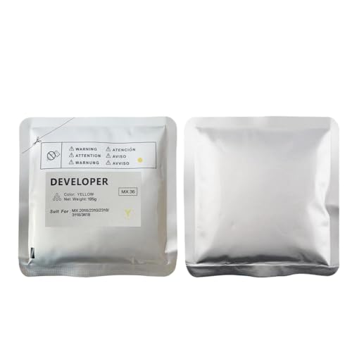 QMLQRGKF 195G MX36 MX23 Entwicklerpulver kompatibel mit MX-2610 2610N 2615N 2640 2640N 3110 3110N 3140N 3610 3610N 3640 3640N und MX-36 MX-23 Modelle(1pcs Yellow 195G) von QMLQRGKF