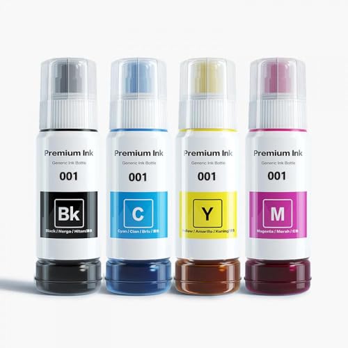 QMLQRGKF 70 ml Farbstoff Nachfülltinte kompatibel mit Druckern L3150 L3110 L4150 L4160 ET-2750 3750 4700 4750 2720(1SET(4PC)) von QMLQRGKF