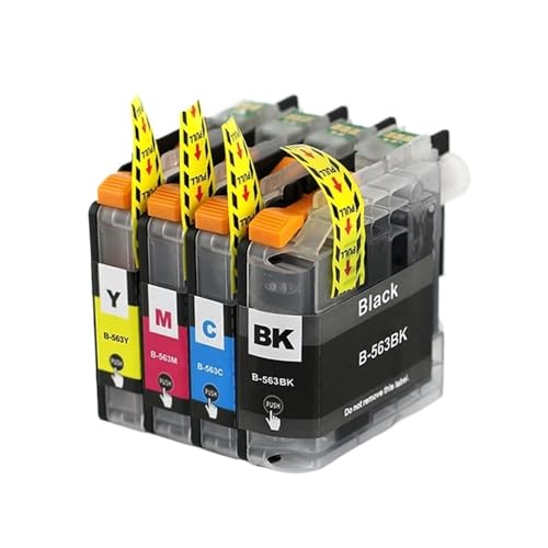 QMLQRGKF Farbkompatible Tintenstrahlpatrone Kompatibel mit MFC-J2310 MFC-J2510 MFC-J3520 MFC-J3720 Drucker 563 563 563(1SET) von QMLQRGKF