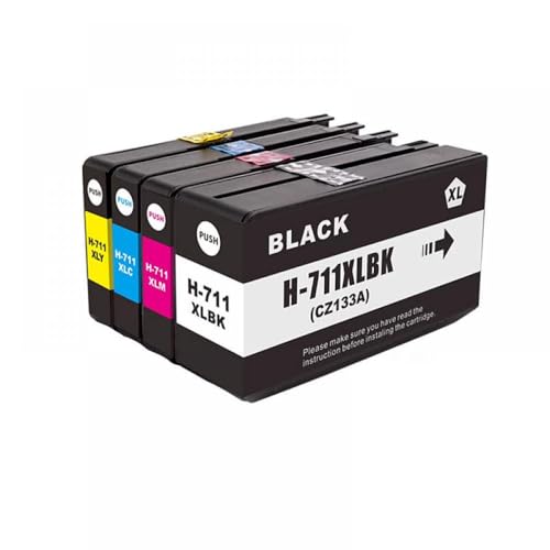 QMLQRGKF Kompatible 711xL Tintenpatrone Kompatibel mit das Designjet T120 T125 T130 T520 T525 T530 Drucker(1SET) von QMLQRGKF