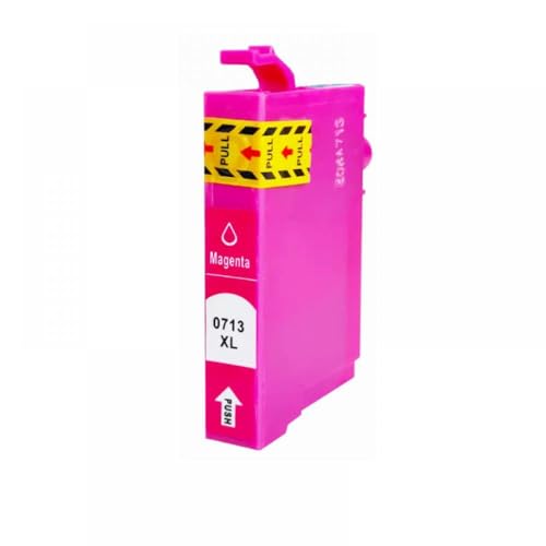 QMLQRGKF Kompatible Tintenpatronen T0711 T0712 T0713 T0714 Kompatibel mit Stylus DX4050 DX4400 DX8400 DX8450 DX9400 DX9400F mit Chip(1 Magenta) von QMLQRGKF