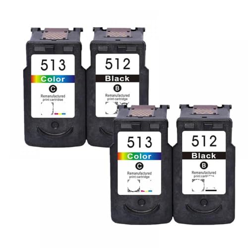 QMLQRGKF Kompatibler PG512 CL513 Tintenpatronenersatz Kompatibel mit MP280 MP490 -Serie -Drucker(2Black 2Color) von QMLQRGKF