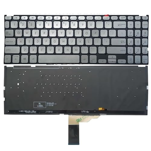 QMLQRGKF Laptop -Tastatur kompatibel mit der X512 -Serie(Silver with Backlit) von QMLQRGKF