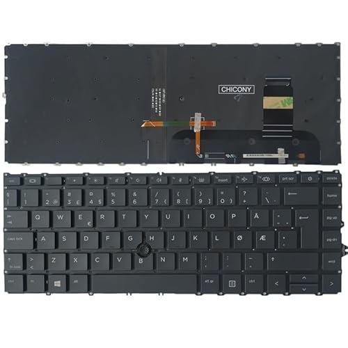 QMLQRGKF Laptop -Tastaturkompatibel mit 840 G7 G8 745 G7 - Keine Hintergrundbeleuchtung - mit Zeigeknochen - CF/IT/LA/NE(Nordic) von QMLQRGKF