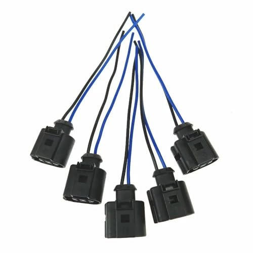 QMLQRGKF Menge: 5 2-polige Generator-Regler-Stecker, Pigtail, kompatibel mit 4 CC-Modellen 1J0 973 772 von QMLQRGKF