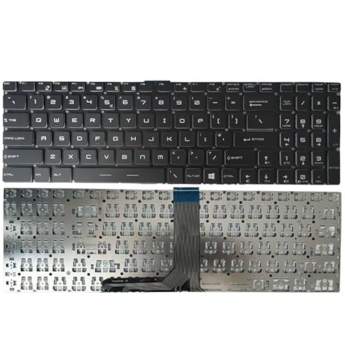 QMLQRGKF UK Spanische Tastatur kompatibel mit Modellen MS-16H2 MS-16H4 MS-16H5 MS-16H7 MS-16H8 MS-16L1 MS-16L2 MS-1771 MS-1772 MS-1773 MS-1775(UK NO Backlit TYPE1) von QMLQRGKF
