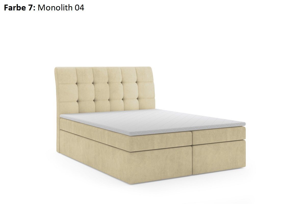 QMM TraumMöbel Boxspringbett Doppelbett BRENT 180 x 200 cm mit 2 Bettkasten, in verschiedenen Farben von QMM TraumMöbel