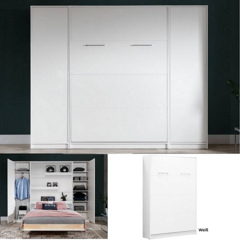 QMM TraumMöbel Schrankbett Klappbett VB 140 x 200 mit 2 Schränken (Möbel-Set, 3-St., Schrankbett vertikal 140x200, 2 Schränke) Farbauswahl QMM TraumMöbel Schrankbett Klappbett VB 140 x 200 mit 2 Schränken (Möbel-Set, 3-St., Schrankbett vertikal 140x200, 2 Schränke) Farbauswahl von QMM TraumMöbel