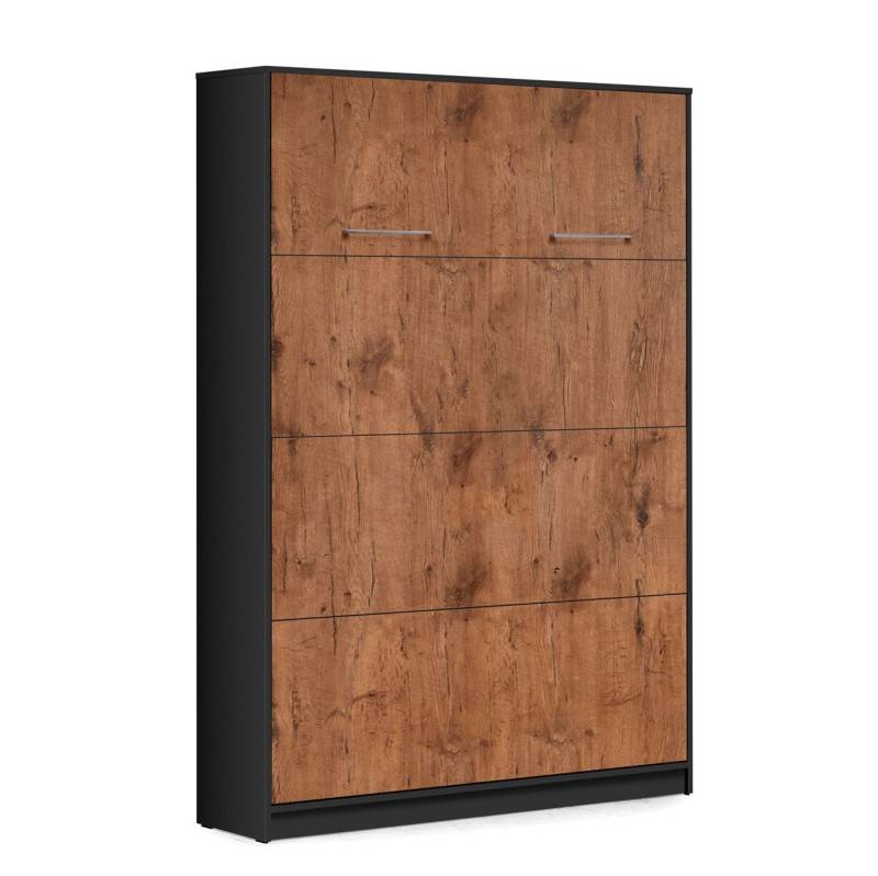 QMM TraumMöbel Schrankbett Wandbett VB 120 x 200 (Möbelstück, 1-St., Schrankbett) vertikal klappbar von QMM TraumMöbel