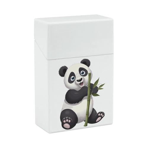 Naughty Panda Zigarettenetui Zigarettenetui für Frauen Männer Zigarettenetui Vintage Zigarettenetui Klein Zigarettenetui Lustig Zigarettenspender Zigarettenbox von QMNBTES
