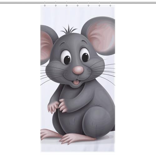 QMNBTES Graue Ratten-Boho-Duschvorhänge, Dekoration, wasserdicht, Bauernhaus-Badezimmervorhang mit 12 Haken, modern, extra lang, Badezimmer-Vorhänge, waschbarer Stoff, dekorativer Badvorhang, 92 x 183 QMNBTES Graue Ratten-Boho-Duschvorhänge, Dekoration, wasserdicht, Bauernhaus-Badezimmervorhang mit 12 Haken, modern, extra lang, Badezimmer-Vorhänge, waschbarer Stoff, dekorativer Badvorhang, 92 x 183 von QMNBTES