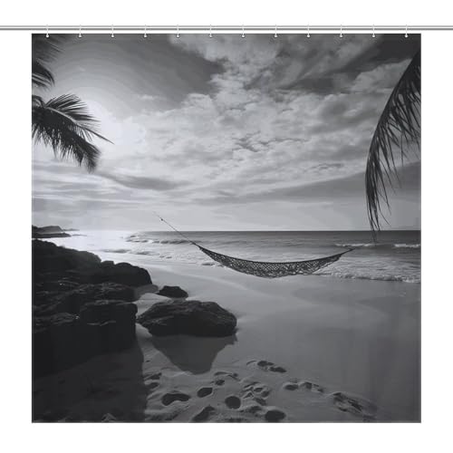 QMNBTES Strand-Boho-Duschvorhänge, Dekoration, wasserdicht, Bauernhaus-Badezimmervorhang mit 12 Haken, modern, extra lang, Badezimmer-Vorhänge, waschbarer Stoff, dekorativer Badvorhang, 183 x 183 cm QMNBTES Strand-Boho-Duschvorhänge, Dekoration, wasserdicht, Bauernhaus-Badezimmervorhang mit 12 Haken, modern, extra lang, Badezimmer-Vorhänge, waschbarer Stoff, dekorativer Badvorhang, 183 x 183 cm von QMNBTES