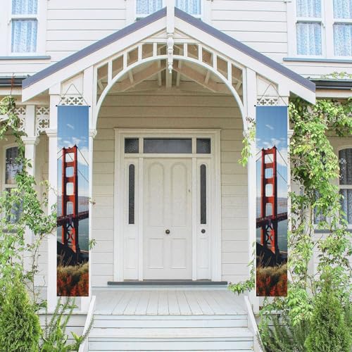 Veranda-Banner für Haustür Wandbehang Banner Haustürschild Frühling Willkommen Türbanner San Francisco Golden Gate Bridge Outdoor Hängende Flagge Saisonal Home Veranda Schild für Garten Party Dekor Veranda-Banner für Haustür Wandbehang Banner Haustürschild Frühling Willkommen Türbanner San Francisco Golden Gate Bridge Outdoor Hängende Flagge Saisonal Home Veranda Schild für Garten Party Dekor von QMNEHJ