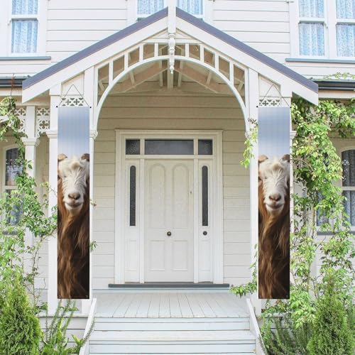 Veranda-Banner für Haustür Wandbehang Banner Haustürschild Frühling Willkommen Türbanner Tier Ziege Outdoor Hängende Flagge Saisonal Home Veranda Schild für Garten Party Dekor Veranda-Banner für Haustür Wandbehang Banner Haustürschild Frühling Willkommen Türbanner Tier Ziege Outdoor Hängende Flagge Saisonal Home Veranda Schild für Garten Party Dekor von QMNEHJ