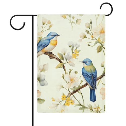 Doppelseitige 30,5 x 45,7 cm große Gartenflagge: Aquarell-Blumen und Vögel Gartenflaggen sind langlebig, schön und vielseitig einsetzbar für den Außenbereich Doppelseitige 30,5 x 45,7 cm große Gartenflagge: Aquarell-Blumen und Vögel Gartenflaggen sind langlebig, schön und vielseitig einsetzbar für den Außenbereich von QMNLKH
