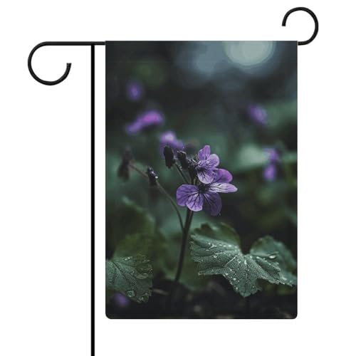 Doppelseitige 30,5 x 45,7 cm große Gartenflagge: Blumen wachsende Gartenflaggen sind langlebig, schön und vielseitig einsetzbar für den Außenbereich von QMNLKH