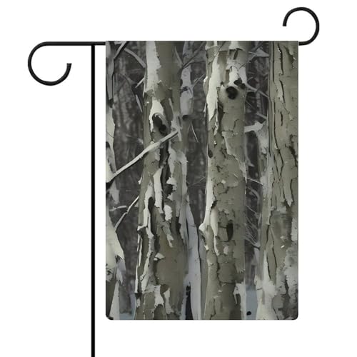 Doppelseitige 30,5 x 45,7 cm große Gartenflagge: Cold Tree Camouflage Gartenflaggen sind langlebig, schön und vielseitig einsetzbar für den Außenbereich von QMNLKH