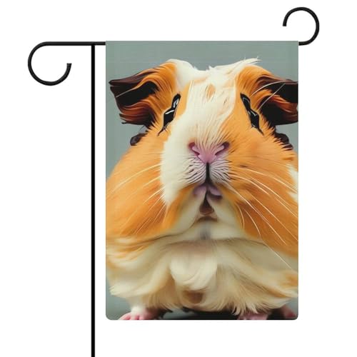 Doppelseitige 30,5 x 45,7 cm große Gartenflagge: Geschnittene Meerschweinchen-Gartenflaggen sind langlebig, schön und vielseitig einsetzbar für den Außenbereich von QMNLKH